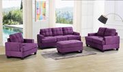 Purple microfiber casual style affordable sofa main photo