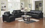 Black affordable bonded leather sofa main photo