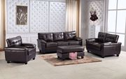 Affordable sofa in cappuccino bonded leather main photo