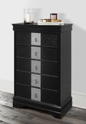 Black casual style chest w/ silver inserts main photo