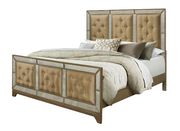 Gold glam style / mirrored accents modern full bed main photo