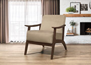 Carlson (Light Brown) Light brown velvet chair