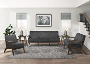 Dark gray velvet sofa