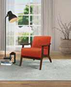 Carlson (Orange) Orange velvet accent chair