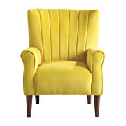 Urielle (Yellow) Yellow velvet upholstery accent chair
