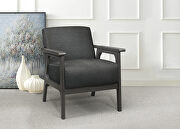 Ocala (Dark Gray) Dark gray textured fabric upholstery accent chair