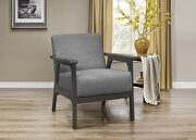 Gray textured fabric upholstery accent chair main photo