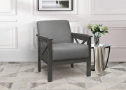 Herriman (Gray) Gray textured fabric upholstery accent chair