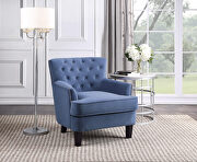 Hammond (Blue) Blue velvet fabric upholstery accent chair