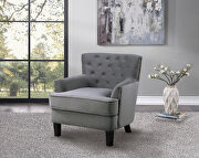 Hammond (Gray) Gray velvet fabric upholstery accent chair