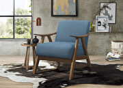 Blue textured fabric upholstery chair