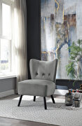 Imani (Gray) Gray velvet upholstery accent chair