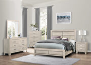 Light brown finish queen bed main photo