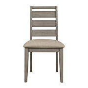 Weathered gray finish side chair