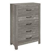 Modern lines and rustic styling gray finish chest main photo