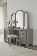 Driftwood gray finish vanity dresser with mirror main photo