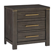 Brownish gray with gold finished hardware nightstand main photo