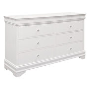 White finish faux alligator embossed drawer fronts dresser main photo