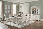 Antique white and oak dining table main photo