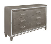 Silver-gray metallic finish dresser
