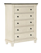 Weaver C (White) Antique white and rosy brown chest