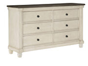 Antique white and rosy brown dresser main photo