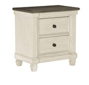 Antique white and rosy brown nightstand