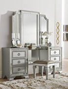 Silver finish vanity dresser with mirror main photo