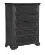 Wire-brushed charcoal finish chest main photo