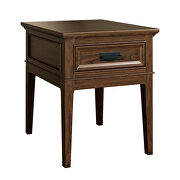 Brown cherry finish end table main photo