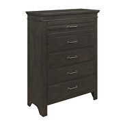 Charcoal gray finish transitional styling chest