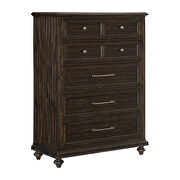 Driftwood charcoal finish solid transitional styling chest main photo