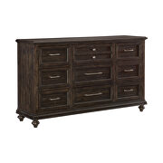 Driftwood charcoal finish solid transitional styling dresser