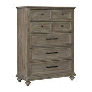 Driftwood light brown finish solid transitional styling chest