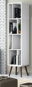 Retro style tall display / bookcase in white main photo
