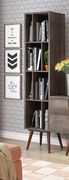 Retro style tall display / bookcase in walnut main photo