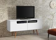 Modern style TV cabinet  in white wood main photo
