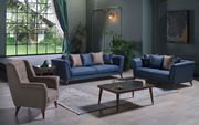 Blue/gray/beige modern quality sofa set