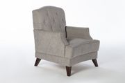 Contemporary diamond pattern gray fabric chair