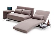 Stationary ultra-modern beige sofa bed w/ tables main photo