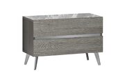 Light gray oak veneer contemporary night stand