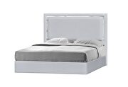 Monet (Silver) Contemporary silver low-profile bed