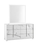 White high-gloss lacquer contemporary dresser