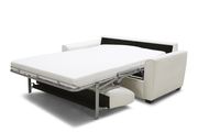 White fabric premium foam mattress sofa bed