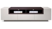 JM002 (Brown/Gray) White high-gloss contemporary TV Stand