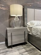 Contemporary design gray nightstand
