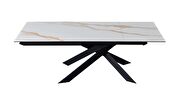 Matte ceramic top extension dining table