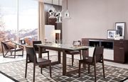 Walnut modern dining table in contemporary style main photo