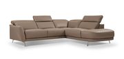 Modern Italy-made cognaq leather sectional main photo