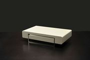 JM902A (White) Modern white coffee table w/ storage